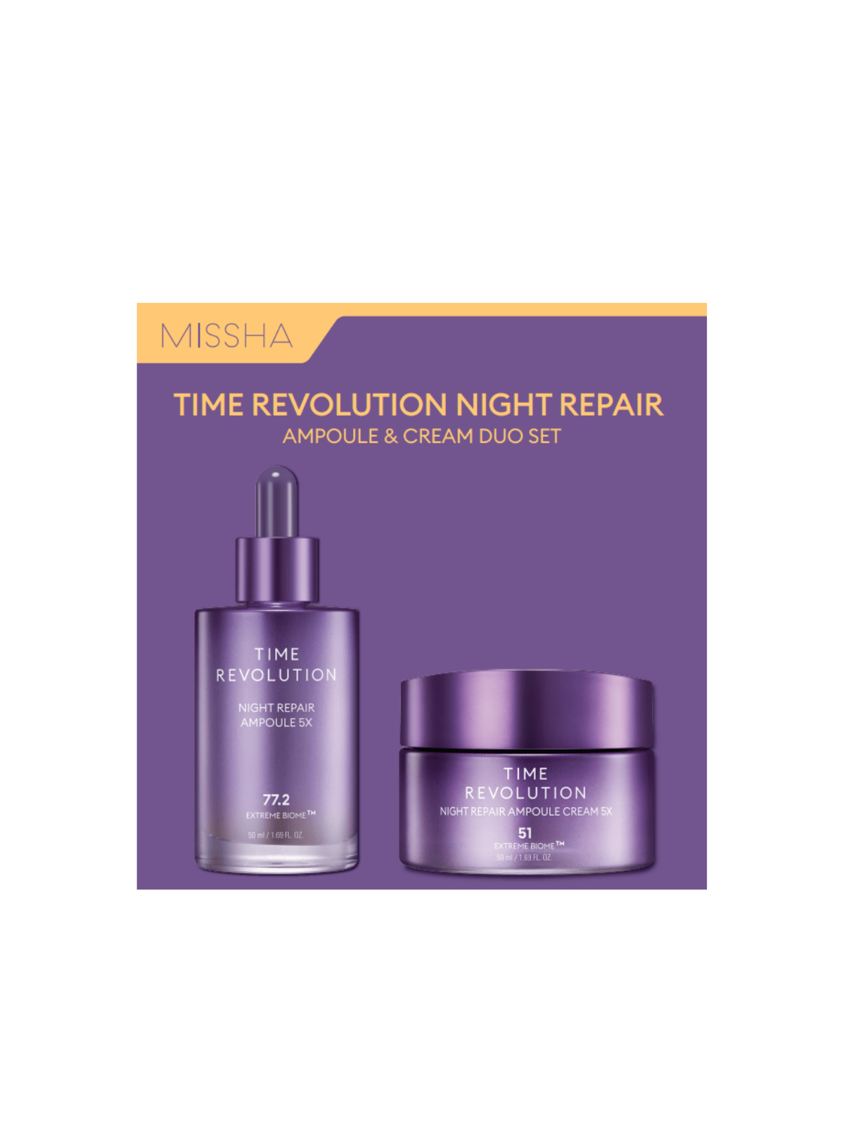 MISSHA Time Revolution Night Repair Duo Set - Ampoule & Cream  MISSHA Time Revolution Night Repair Duo Set - Ampoule & Cream