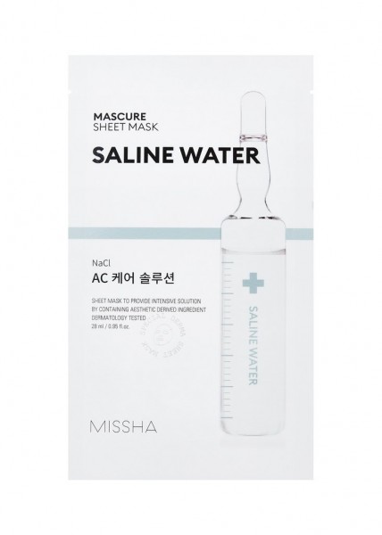 Eine klärende Tuchmaske der Marke MISSHA mit Saline Water